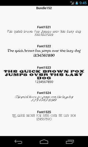 Fonts for FlipFont 152