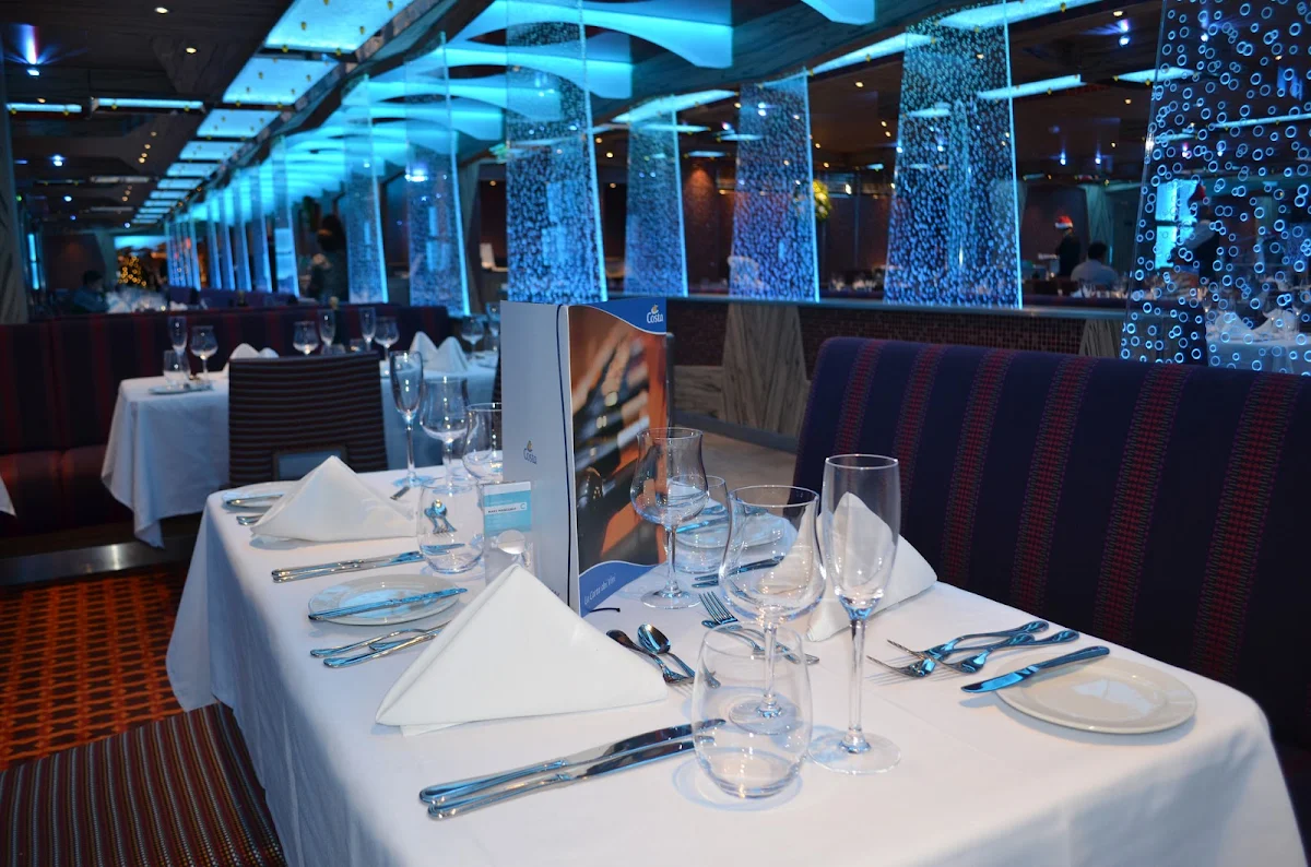 Costa-Diadema-dining-restaurant - Costa Diadema cruisers' dining options run from the elegant to the casual.