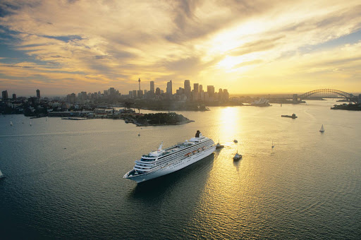 Crystal-Symphony-Sydney-Australia - View an exquisite sunset while sailing aboard Crystal Symphony in Sydney, Australia.