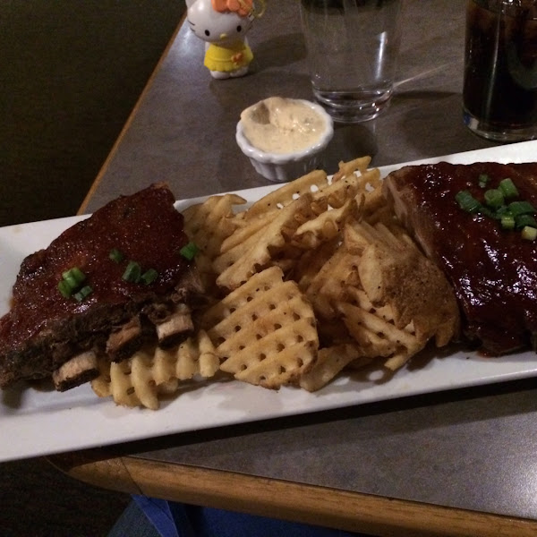 St. Louis style ribs and waffle fries. All gluten free!