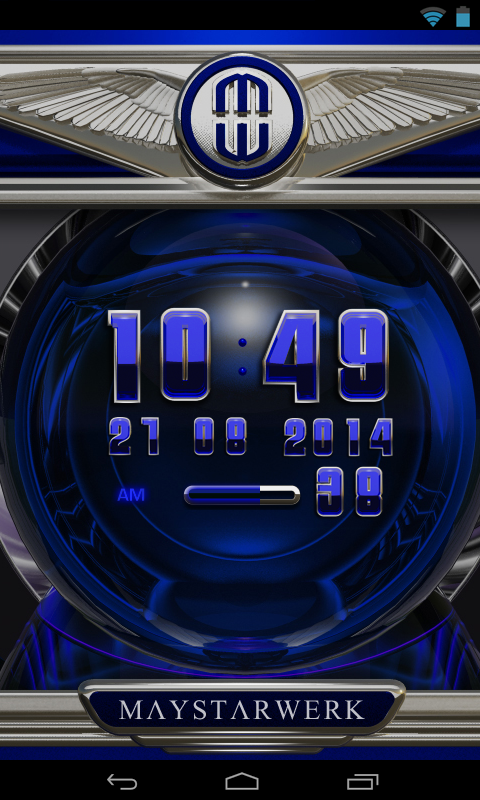 Digi Clock Widget Blue Saphir Screen 2
