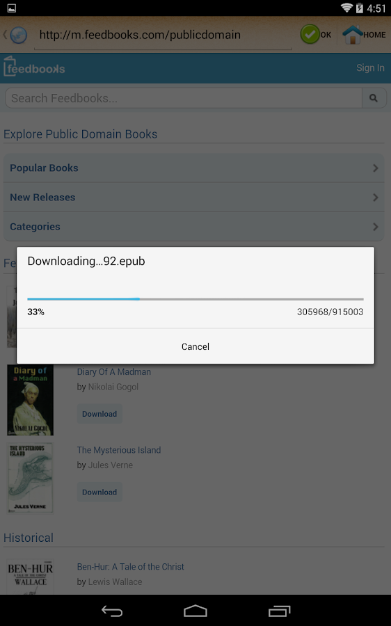    ePub Reader for Android- screenshot  