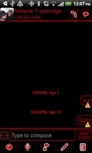 Lastest GO SMS Black & Red APK for PC
