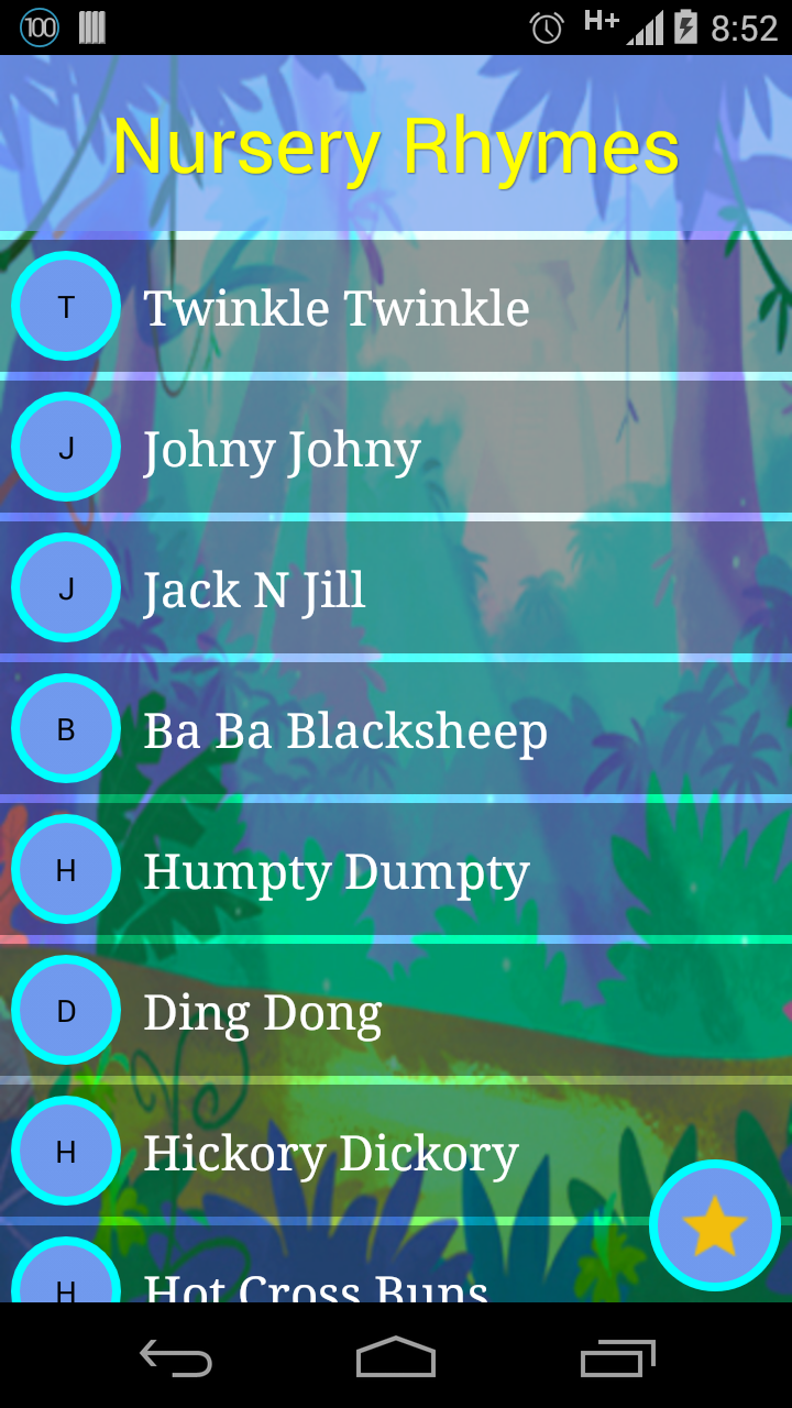 Android application Nursery Rhymes Offline Songs screenshort