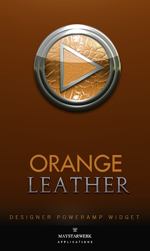 Poweramp Widget Orange Leather