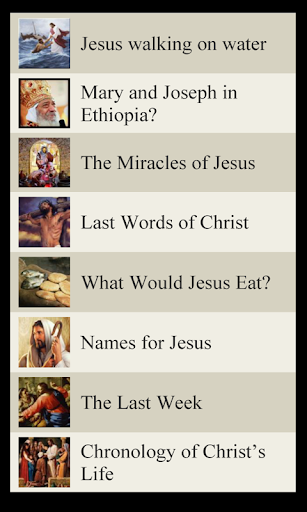 Bible Lists- The Life of Jesus