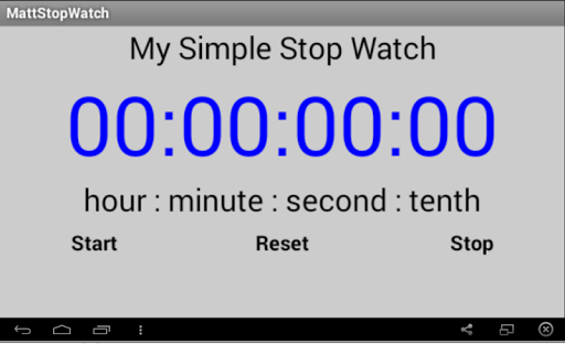 Simple Stop Watch