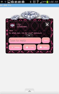 How to mod GO SMS - Diamond Pink Pattern lastet apk for bluestacks