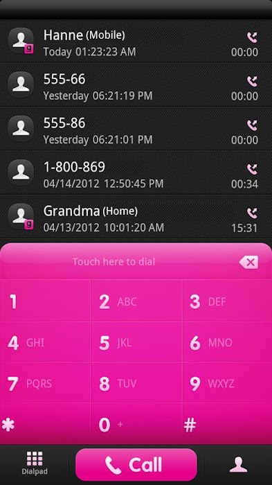  Dark Pink GO Contacts Theme v1.0 Apk Zippy
