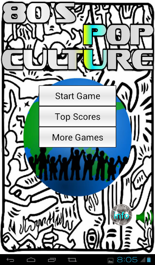 Android application 80s Pop Culture screenshort