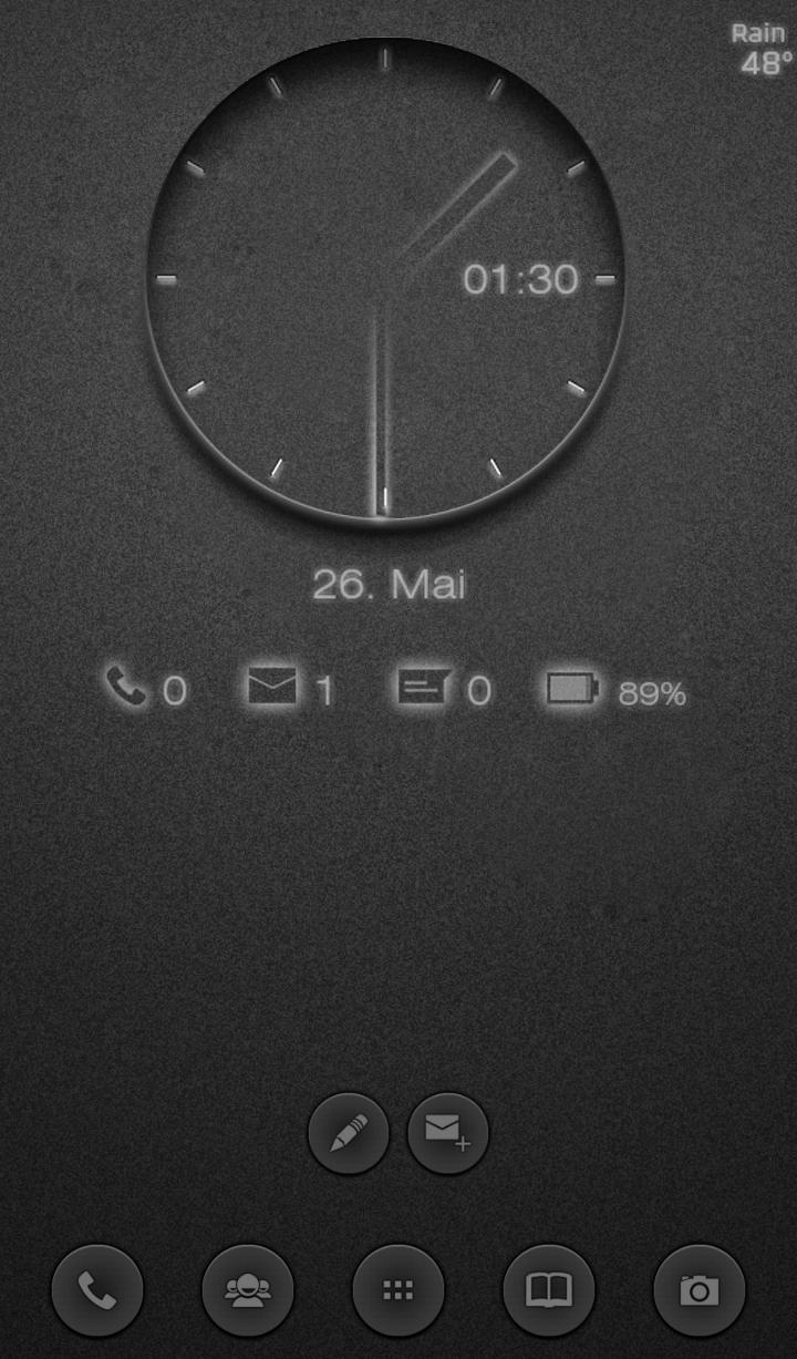 Transparent Clock UCCW skin Screen 1