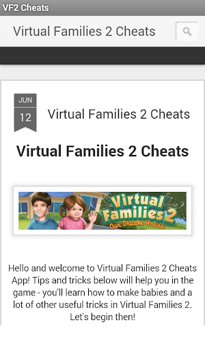 Epic Cheats Virtual Families 2