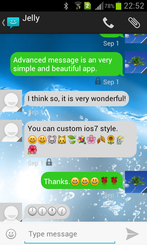 Advanced Message - screenshot