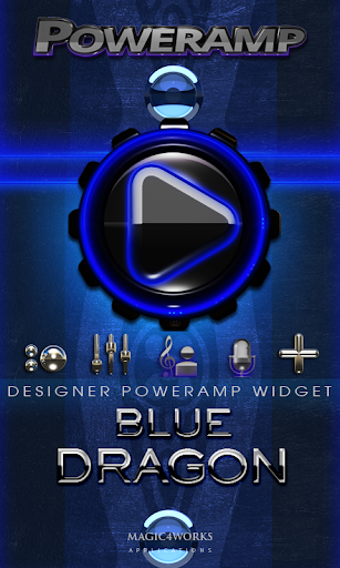 Poweramp Widget Blue Dragon