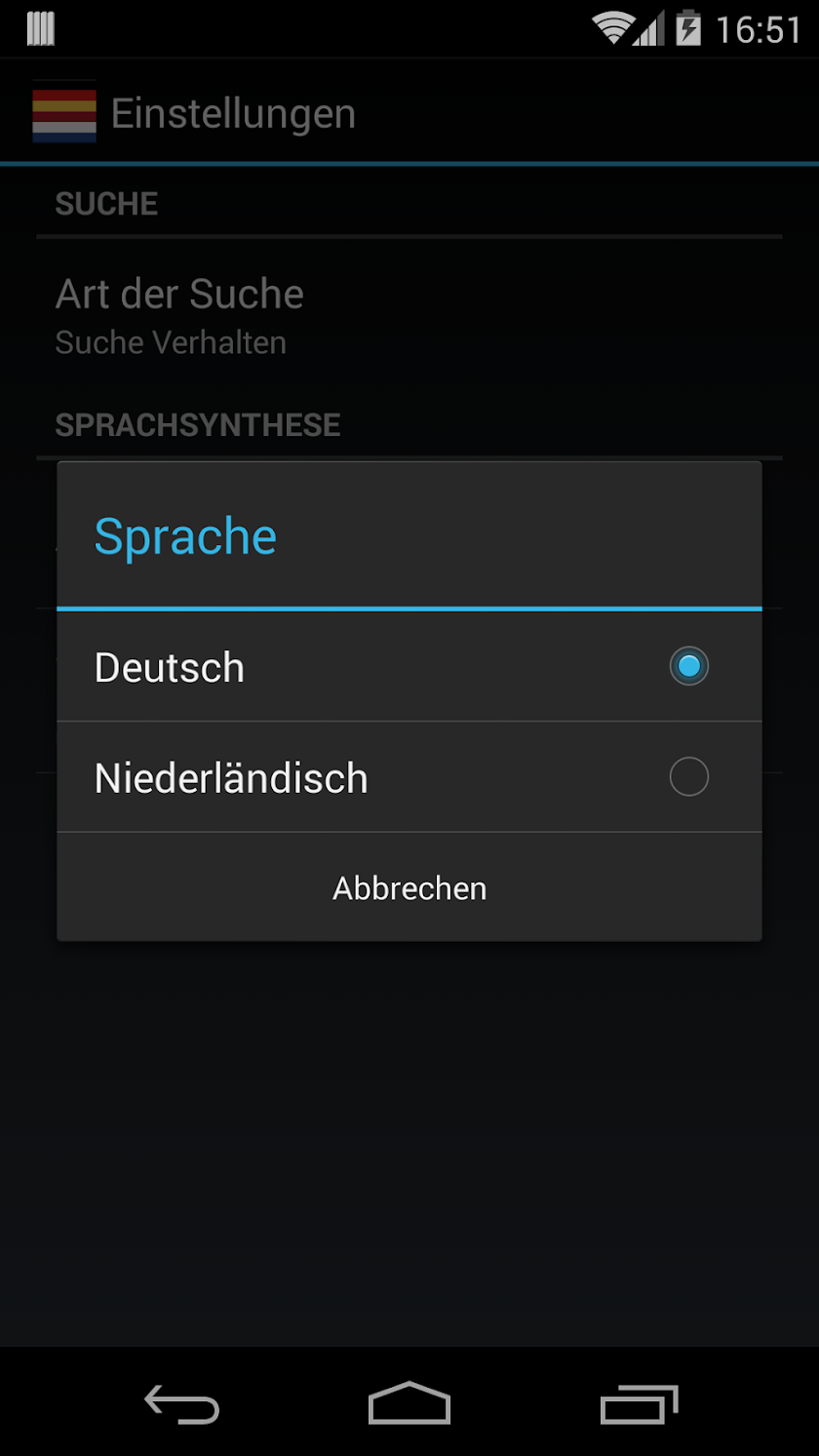 German Dutch Dictionary Screen 3