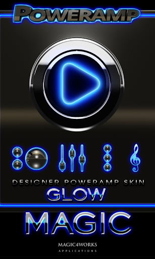 Poweramp skin Glow Magic