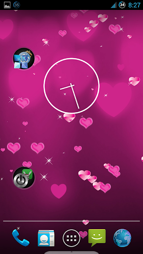 핑크 하트 라이브 배경 화면