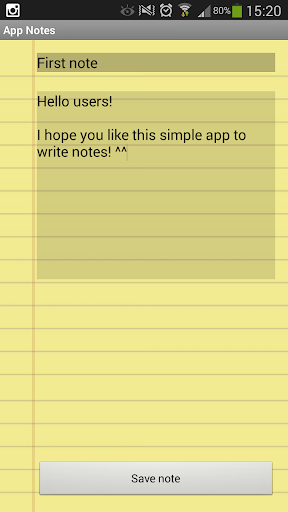 Simple app notes