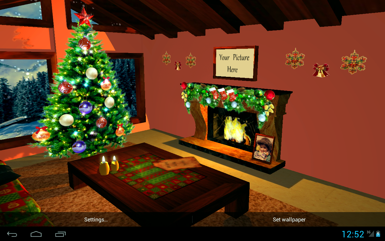 3D Christmas Fireplace HD Live Wallpaper Android Apps on 3D Christmas Fireplace HD Live Wallpaper Android Apps on