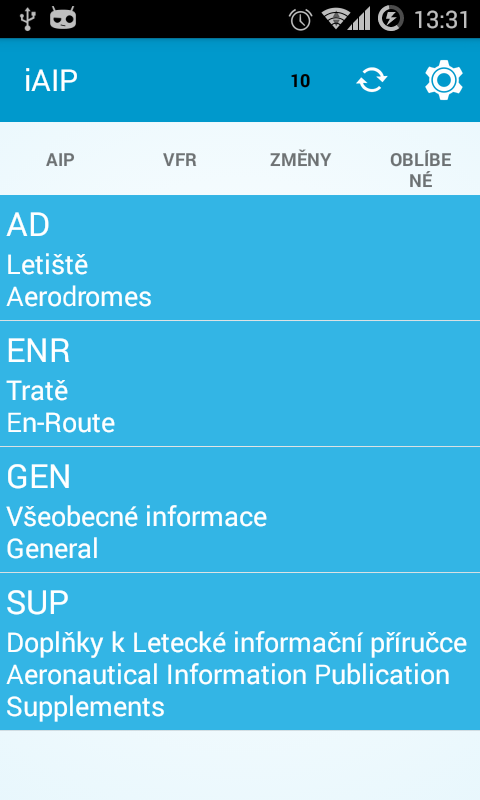 iAIP CZ - screenshot