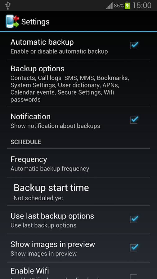 Backup Your Mobile - képernyőkép