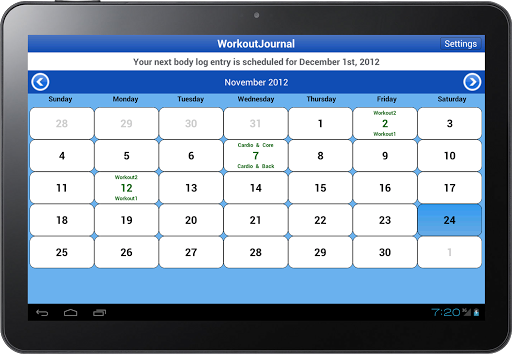WorkoutJournal for Android
