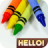 Hello Crayon mobile app icon