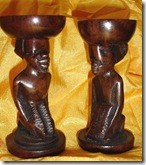ebony figure candle holders