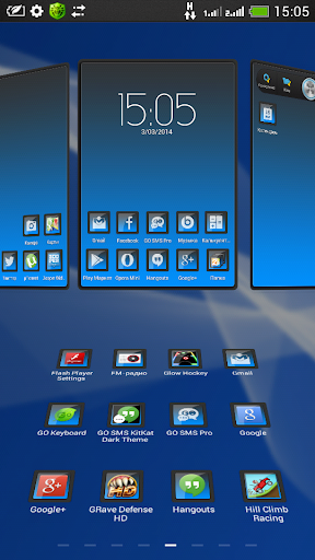 【免費個人化App】Next Launcher Theme Nok Blue-APP點子