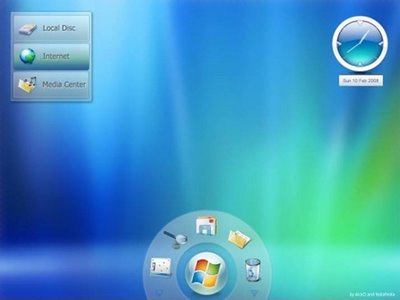 微软新系统Windows 7桌面截图