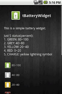 Free tBatteryWidget APK