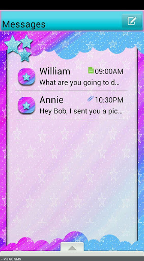 GO SMS THEME ColoerfulStars1