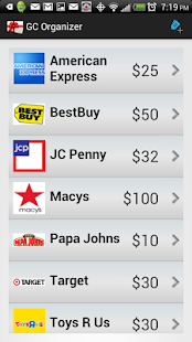 Lastest Giftcard Organizer APK for PC