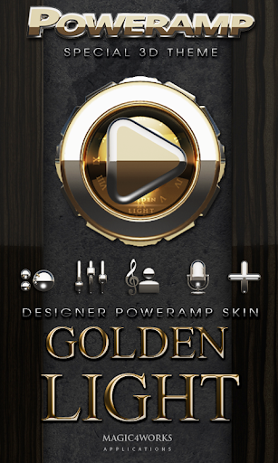 Poweramp skin Golden Light