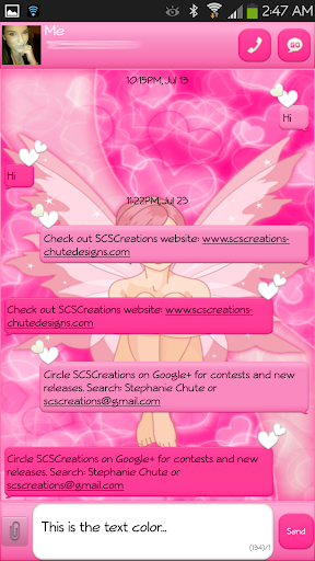 GO SMS - Sweet Fairy