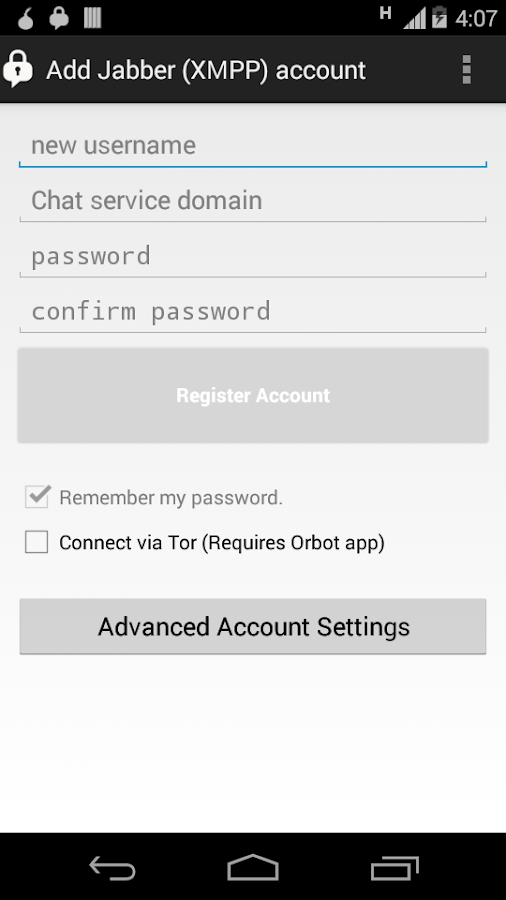    ChatSecure- screenshot  