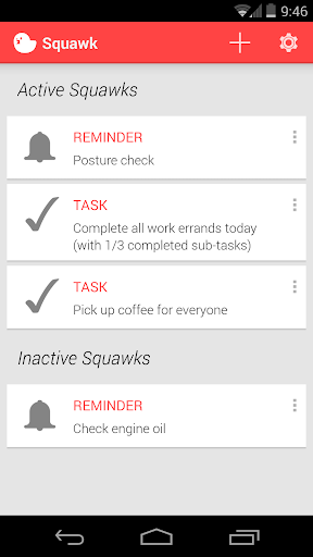 Squawk: Reminders on Unlock