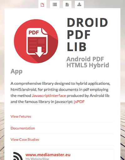 PDFDroid API for Hybrid Apps