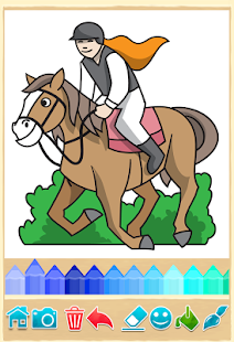 Cavallo Gioco da Colorare Screen 3