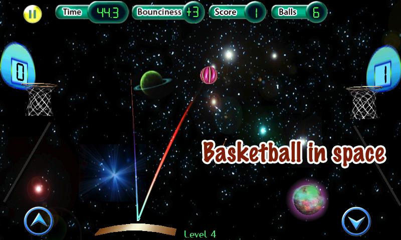 Android application Cosmic Basketball screenshort