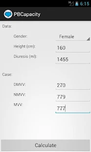 Paediatric Bladder Capacity