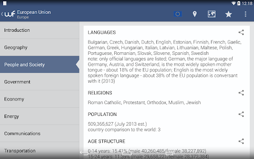 World Factbook Screenshots 13