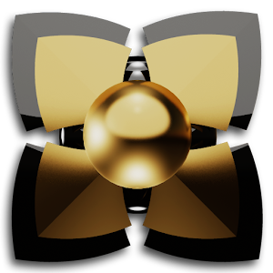 gold man Next Launcher Theme logo