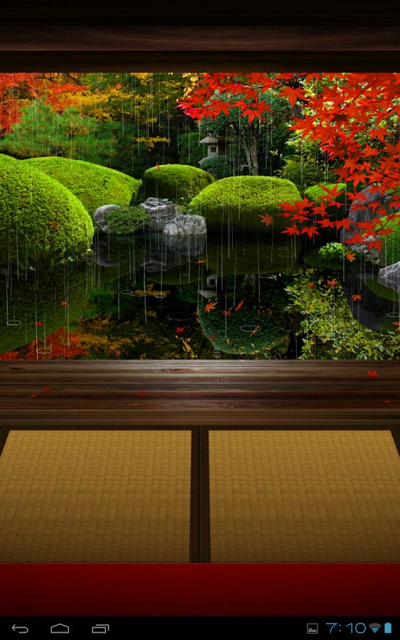 Живые обои Zen Garden Fall на Андроид