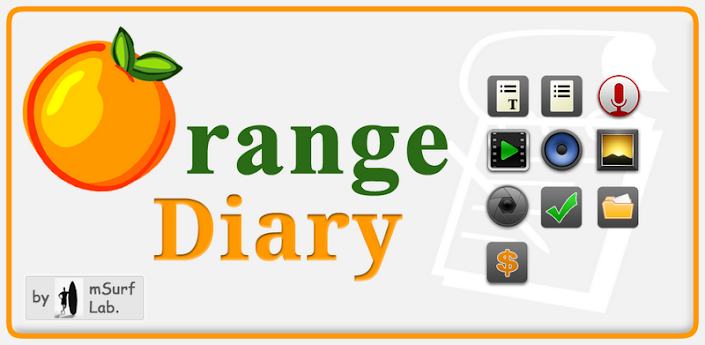 free download android full pro mediafire Journal - Orange Diary APK v1.51  qvga tablet armv6 apps themes games application