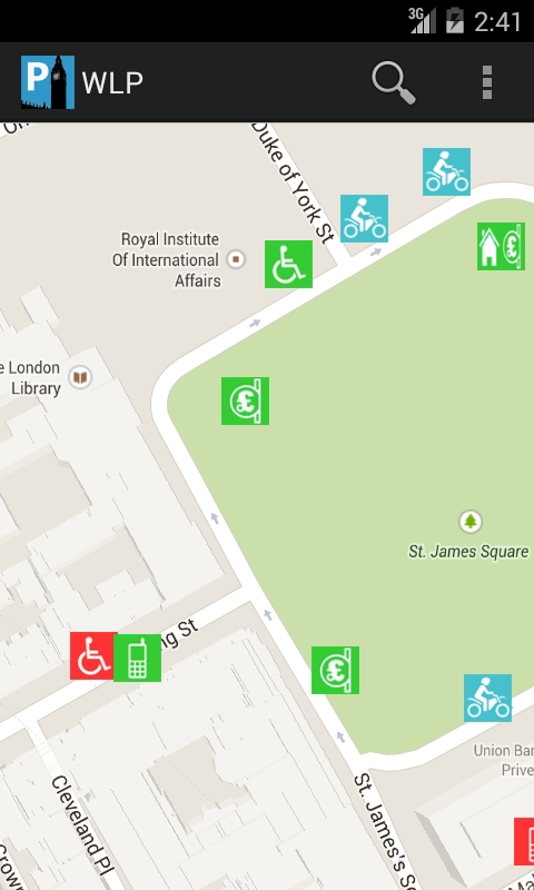 Westminster London Parking Screen 1