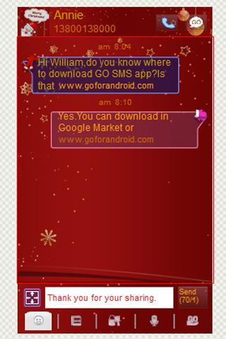 Go SMS Theme Christmas