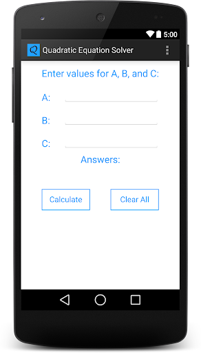 Quadratic Equation Solver