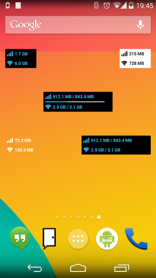   Data counter widget – Capture d'écran 