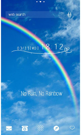 可愛い壁紙・アイコン*No Rain No Rainbow